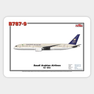 Boeing B787-9 - Saudi Arabian Airlines (Art Print) Sticker